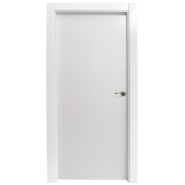 Puerta interior LOR lacada blanco 72,5 cm derecha maciza con tapajuntas