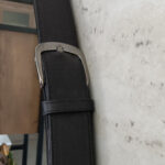 Espejo Redondo Volga De Pared Con Borde Metal Negro. Modelo Marco + Cinta - Imagen 3