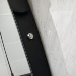 Espejo Redondo Volga De Pared Con Borde Metal Negro. Modelo Marco + Cinta - Imagen 2