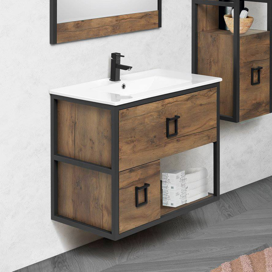 Mueble baño Hera varias medidas con lavabo + espejo liso