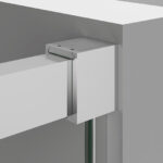 Mampara de ducha Frontal. 1 Cristal Fijo + 1 Cristal Puerta. Cosmos 700 - Imagen 2