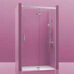 Mampara De Ducha Frontal 1 Cristal Fijo + 1 Cristal Puerta. Luxury 100