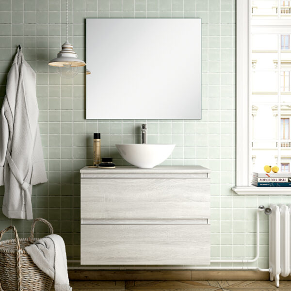 CONJ. MUEBLE BAÑO SUSP. NEJAR 120 4/CAJ. BLANCO LACADO ALTO BRILLO