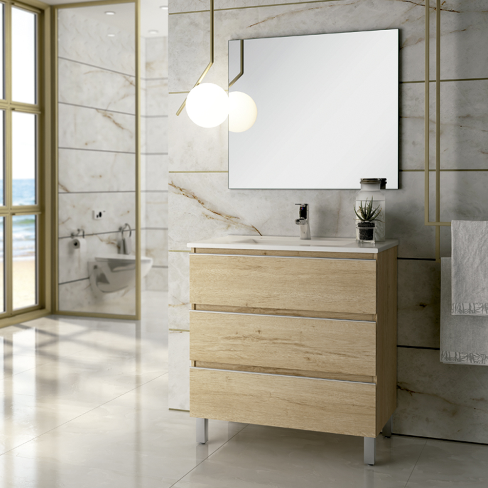 Mueble de baño Diana de 3 cajones con patas - Bricomoraleja