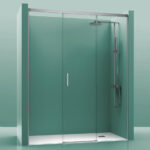 Mampara Frontal . 2 Cristales Fijos + 1 Cristal Puerta. Cosmos 900