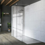 Mampara De Ducha frontal 1 Cristal Fijo + 1 Puerta Corredera. Free 200B