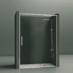 Mampara Frontal 1 Cristal Fijo + 1 Cristal puerta. Slim 100