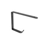 Soporte balda negro 18x14cm percha
