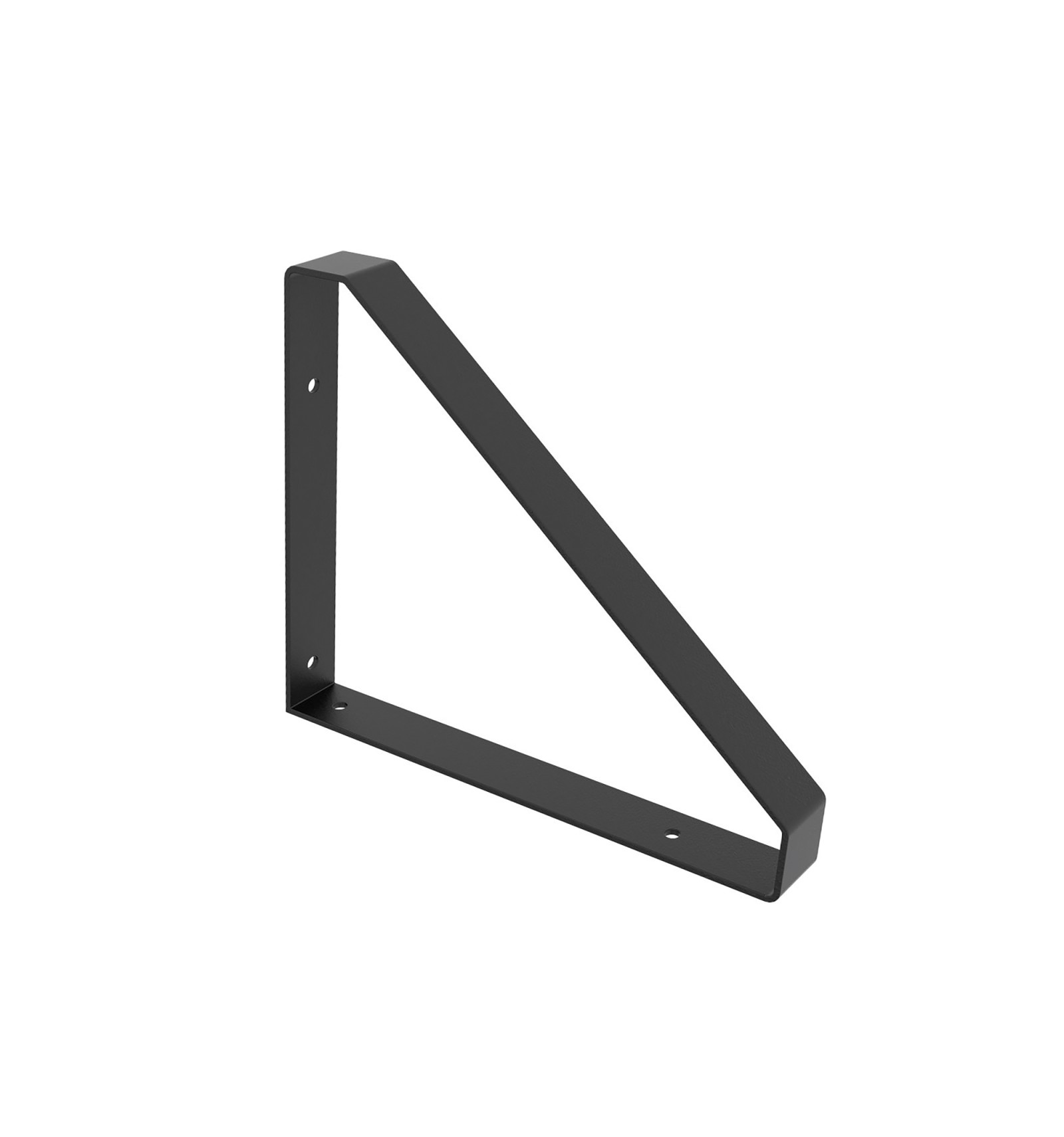Soporte balda negro 26x21cm triángulo - Bricomoraleja