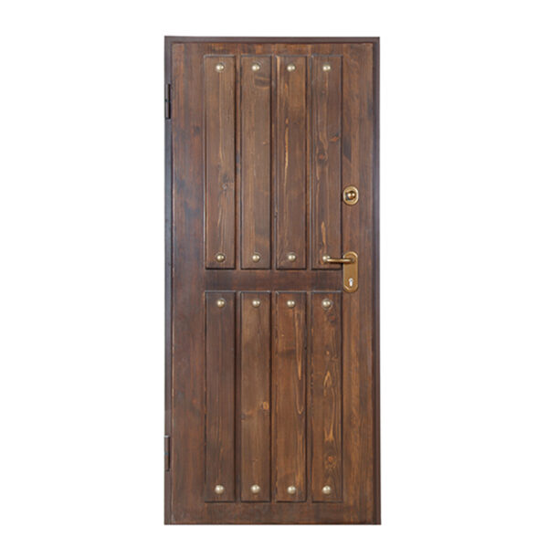 Puerta de exterior acorazada Cibeles Ext. Rústica 8 tablas con clavos