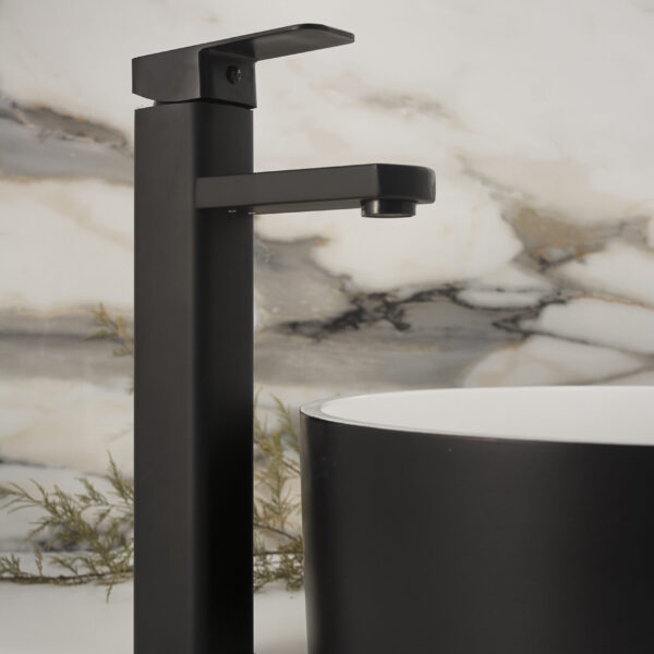 Grifo lavabo 115 negro mate saona slim - Briaqua