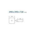 Lavabo Ceramica Sobrepuesto Chiara Matt White - Imagen 2