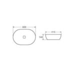 Lavabo Ceramica Sobrepuesto Giorgia White - Imagen 2