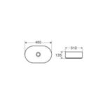 Lavabo Ceramica Sobrepuesto Azurra White - Imagen 2