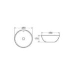 Lavabo Ceramica Sobrepuesto Allegra White - Imagen 2