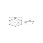 Lavabo Ceramica Sobrepuesto Elettra White - Imagen 2