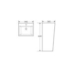 Lavabo Ceramica De Pie Fiorella White - Imagen 2