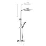 Columna Ducha Qubik Termostática Cromo BUADES - Imagen 2