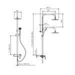 Columna Ducha Akara 250 Monomando Cromo BUADES - Imagen 2