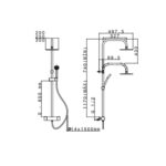 Columna Ducha Termiko 250 Termostática Negra BUADES - Imagen 2