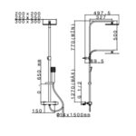 Columna Ducha Qubik Termostática Negra BUADES - Imagen 2