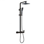 Columna Ducha Monomando Skara Negro Mate