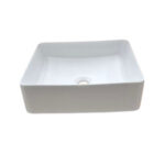Lavabo Ceramica Sobrepuesto Ginerva Blanco Mate