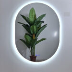 Espejo de Baño Led / Antivaho Oval. Modelo Venus Canto Blanco