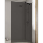 Mampara Fija Lanzarote Fj 100 Negra Cristal Parsol Fume 1 Fijo