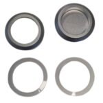 Juego Uñero Tirador Inox Puerta Cristal Templado Casoneto 46mm - Imagen 2
