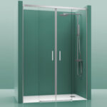 Mampara De Baño Frontal 2 Fijos+2 Puertas Gomera Inox