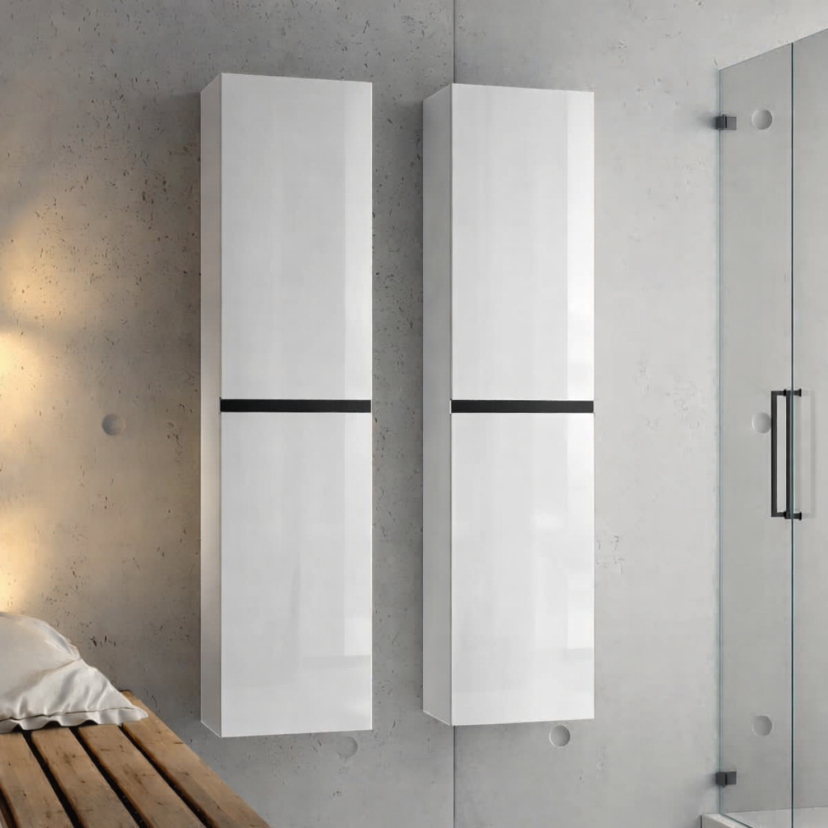 columna valkiria blanco lacado brillo