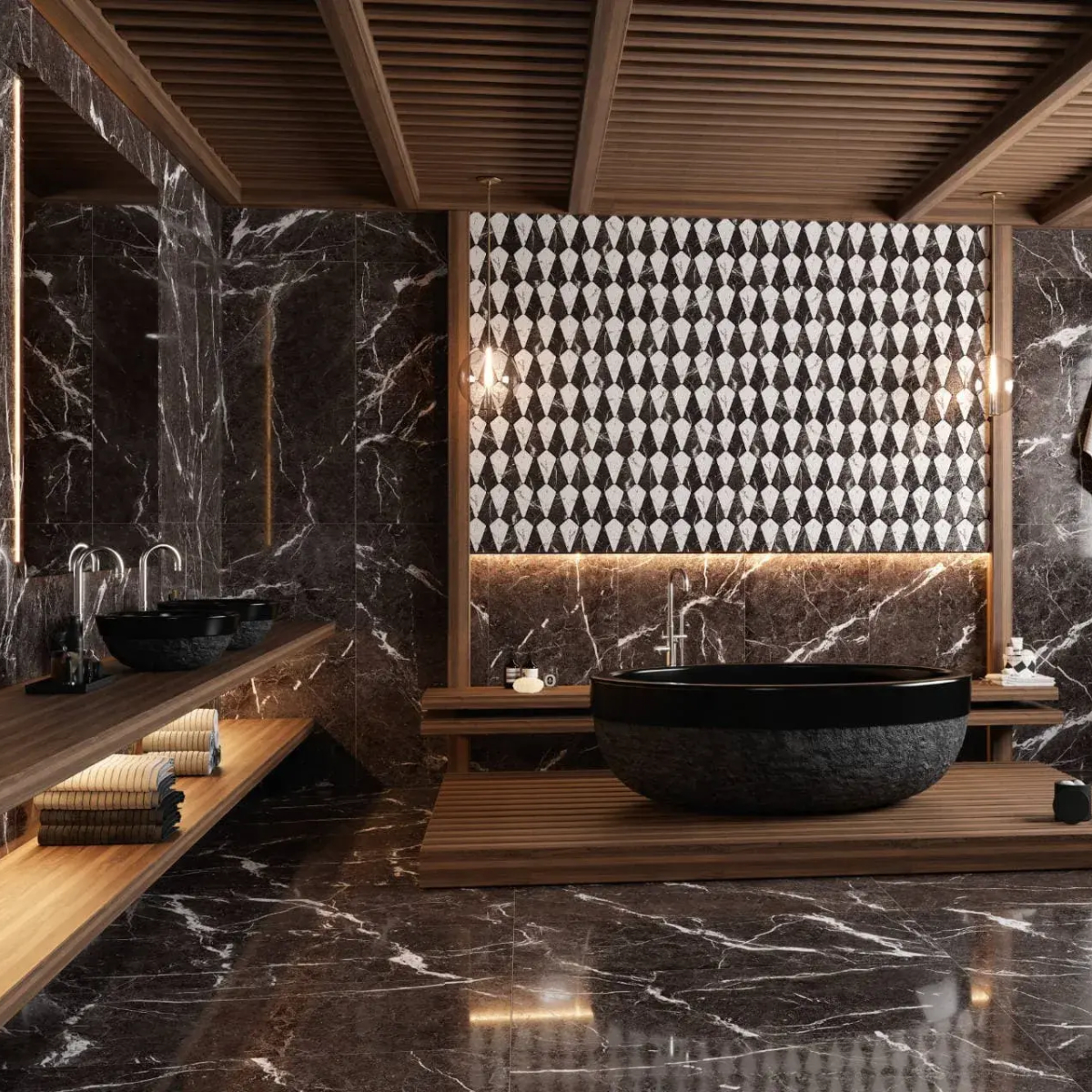 di marmi black pulido lux ambiente