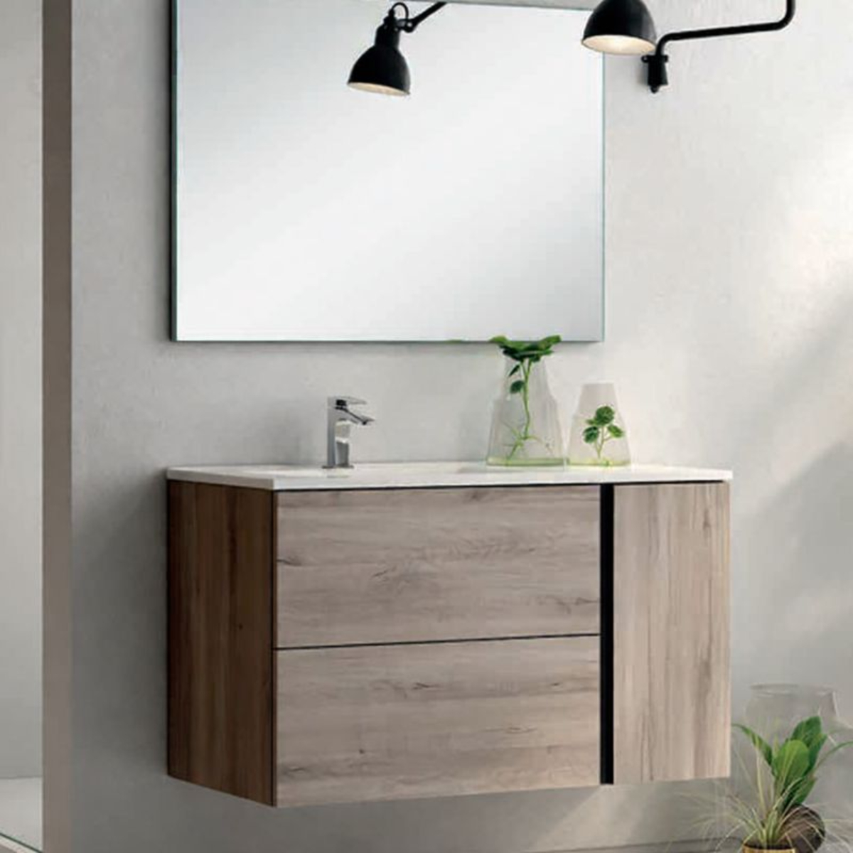 mueble baño valkiria iron oak