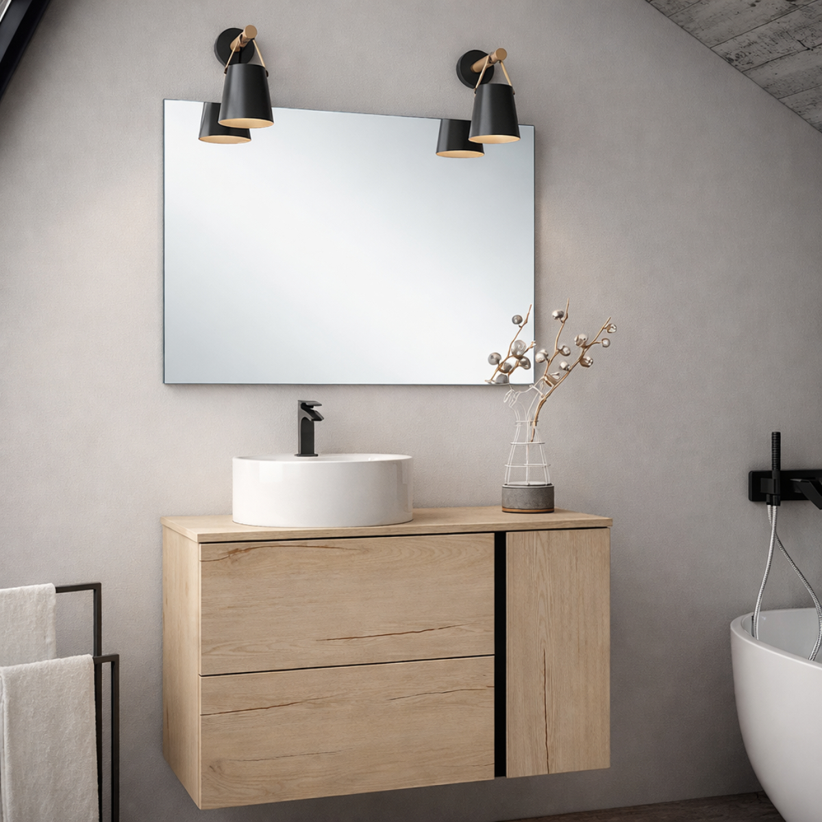 mueble de baño valkiria roble collet