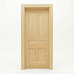 Puerta Interior Aneto Pino Herraje Negro