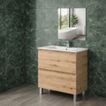 Conjunto Mueble De Baño Marsella Con Patas Y 2 Cajones