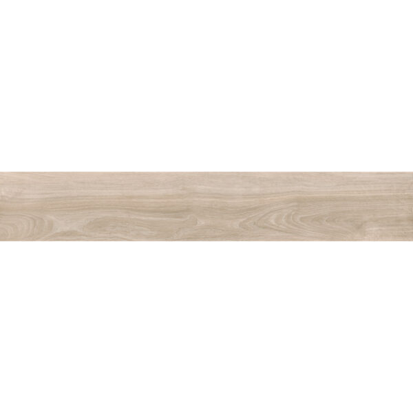 A single light oak wood plank spanning the width of the image on a white background.