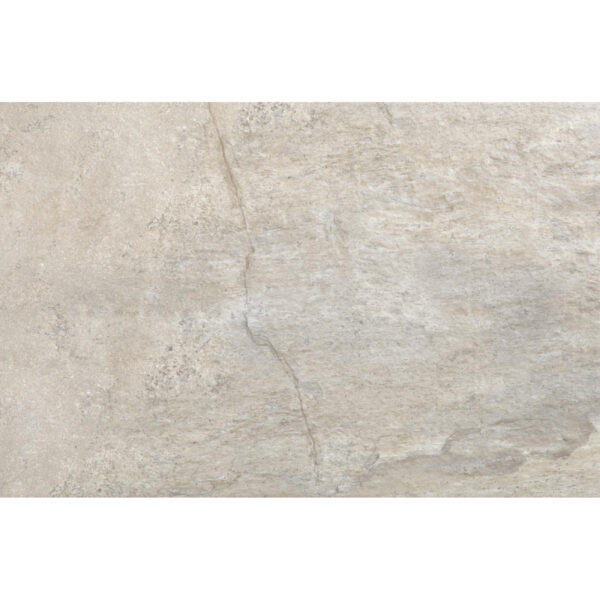 Textured beige concrete surface with subtle weathering and a small crack running vertically center-left