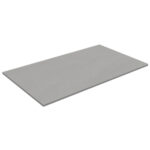 Grey rectangular tile viewed at a slight angle, showing a flat, solid panel edge-to-edge shape.